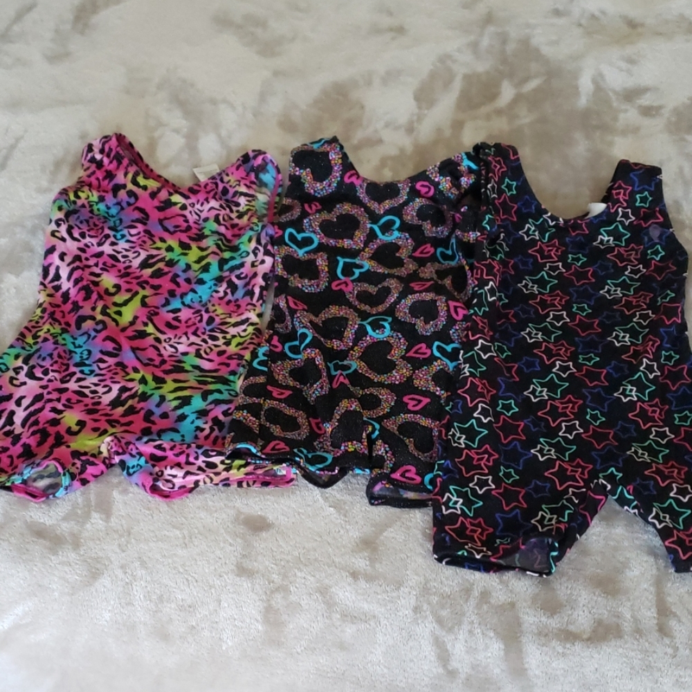 Gymnastics leotards, set of 3